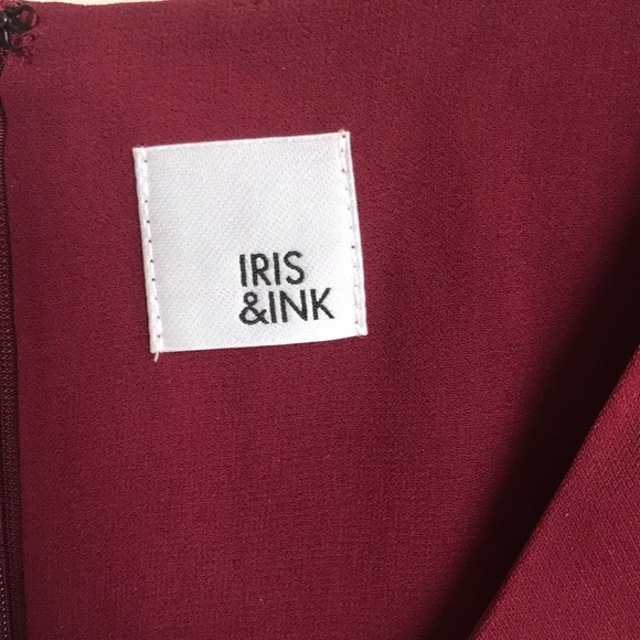 Iris and Ink burgundy dress - Picture 6 of 9